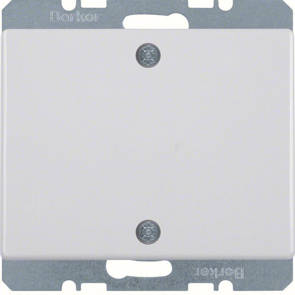 Blind plug with centre plate and screw fastening Arsys polar white, gl image 3