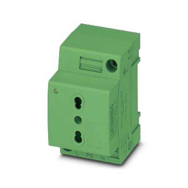 Socket outlet for distribution board Phoenix Contact EO-L/UT/SH/LED/GN 250V 16A AC image 2