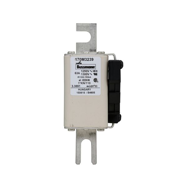 Fuse-link, high speed, 63 A, AC 1250 V, compact size 1, 45 x 58 x 138 mm, aR, DIN, IEC, type K indicator image 11