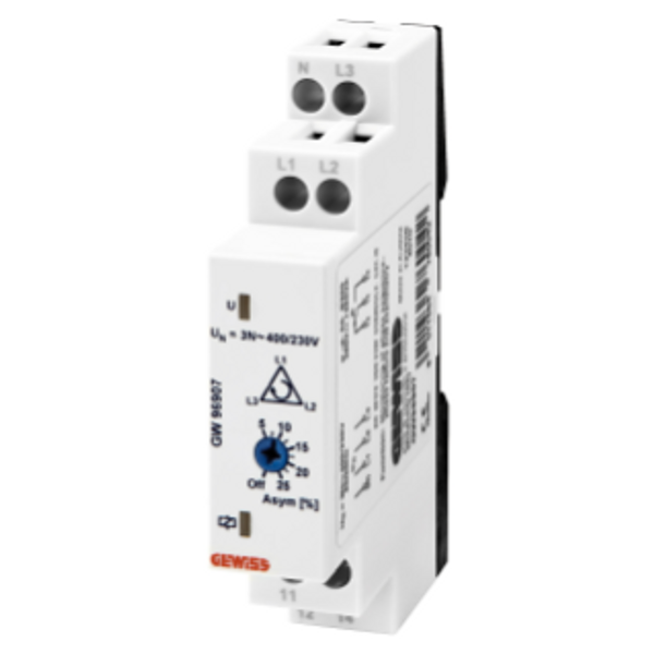 PHASE MONITORING RELAY - 3 PHASE AC ELECTRICAL SYSTEM - 230/400V ac 50/60Hz - 1 MODULE image 1