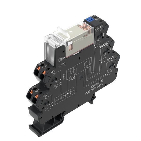 Relay module, 12 V DC ±20 %, Green LED, Free-wheeling diode, Reverse p image 1