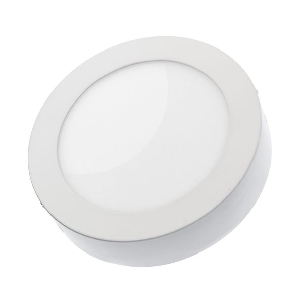 ALGINE  ECO LED ROUND  230V 12W IP20  CW CEILING PANEL white frame SURFACE image 6