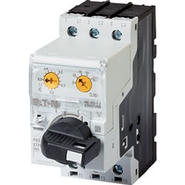 Motor-protective circuit-breaker, Complete device with AK lockable rotary handle, Electronic, 0.3 - 1.2 A, 1.2 A, With overload release, Screw termina image 2