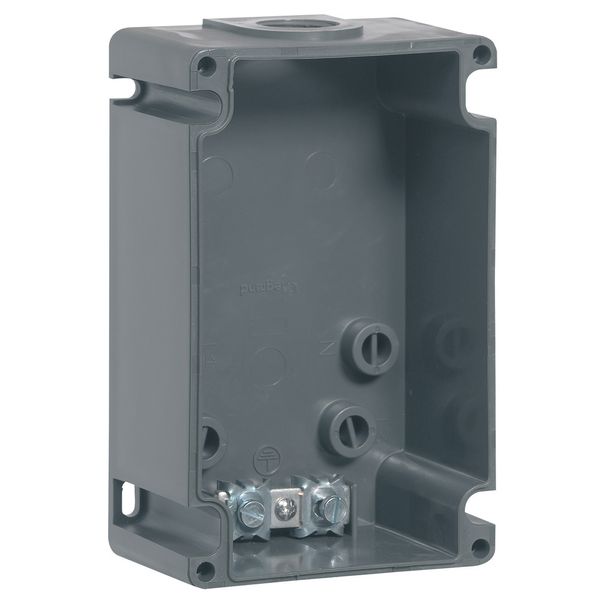 Box Hypra - IP 44 - for surface appliance inlets 2P+E/3P+E/3P+N+E 32A - plastic image 1