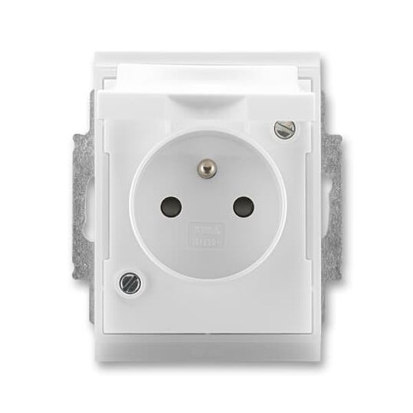5518E-A02999 01 Socket outlet with earthing pin, shuttered, with hinged lid, IP 44 image 1