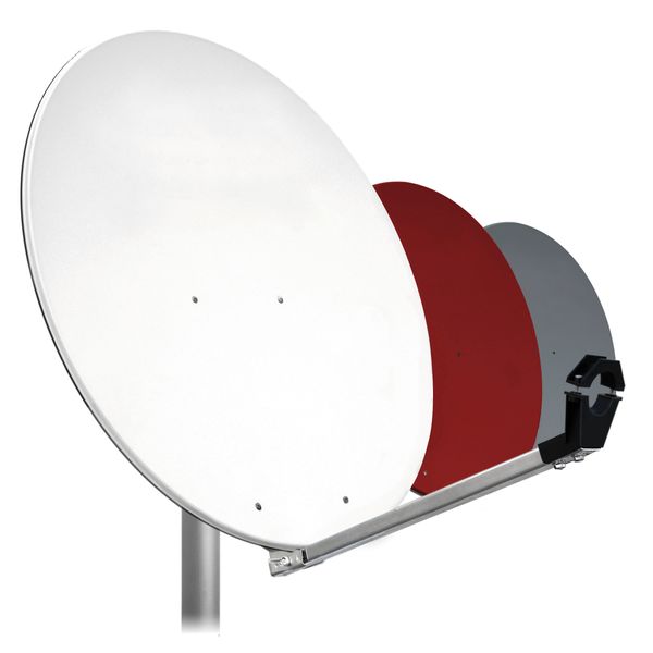 SAT Antenna  80/75cm, Steel, 39dB, foldable feed-arm, white image 6