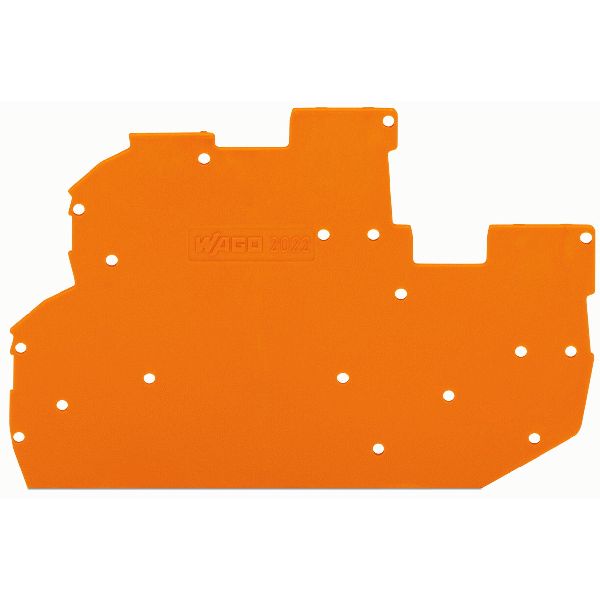 End and intermediate plate 1 mm thick orange image 1