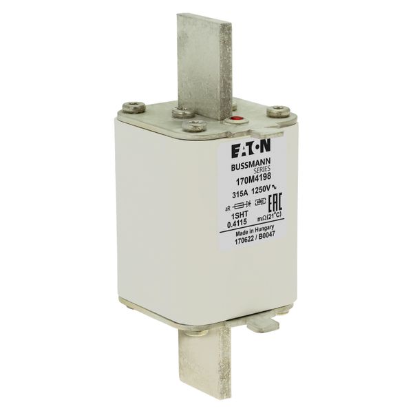 Fuse-link, high speed, 315 A, AC 1250 V, size 1, 53 x 63 x 135 mm, aR, IEC, single indicator image 9