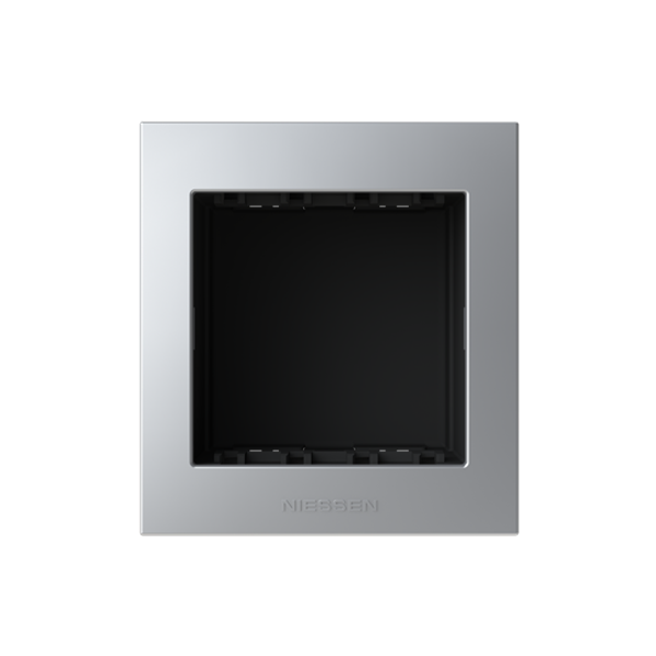 N2672 PL Frame for profiles 2M 1 gang Silver - Zenit image 1