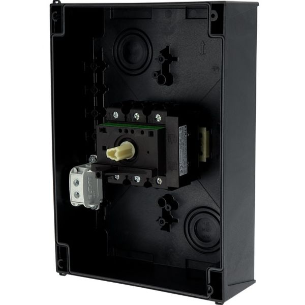 Main switch, P3, 100 A, surface mounting, 3 pole, 1 N/O, 1 N/C, STOP function, With black rotary handle and locking ring, Lockable in the 0 (Off) posi image 8