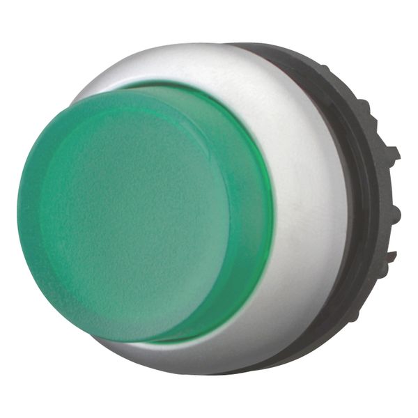 Illuminated pushbutton actuator, RMQ-Titan, Extended, momentary, green, Blank, Bezel: titanium image 3