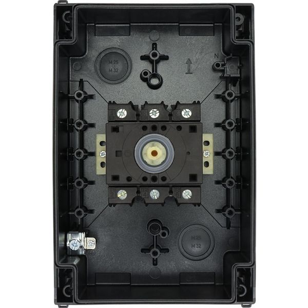 On-Off switch, P3, 63 A, surface mounting, 3 pole, with black thumb grip and front plate image 51