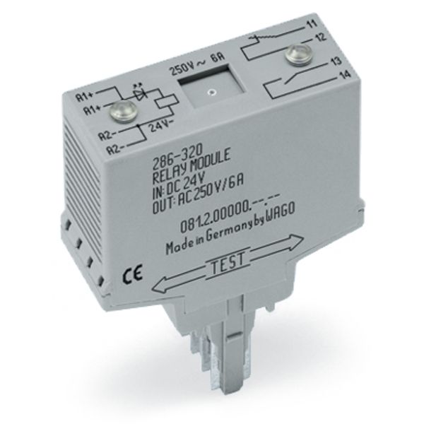 Relay module Nominal input voltage: 24 VDC 1 break and 1 make contact image 1