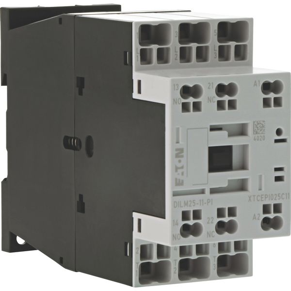 Contactor, 3 pole, 380 V 400 V 11 kW, 1 N/O, 1 NC, RDC 24: 24 - 27 V DC, DC operation, Push in terminals image 9