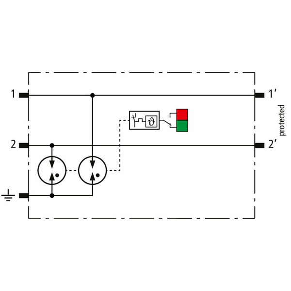 Arrester for 2 single cores BLITZDUCTORconnect w. fault indication image 3