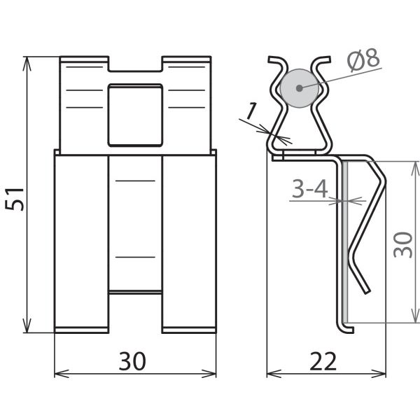 DEHNclip reinforcement clamp St/bare f. Rd 8mm / Rd 10mm image 2