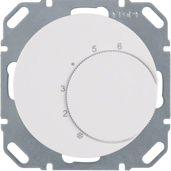 Thermostat, change-over contact, centre plate, R.1/R.3, p. white gloss image 1