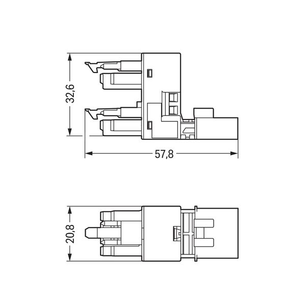 h-distribution connector 4-pole Cod. A black image 7