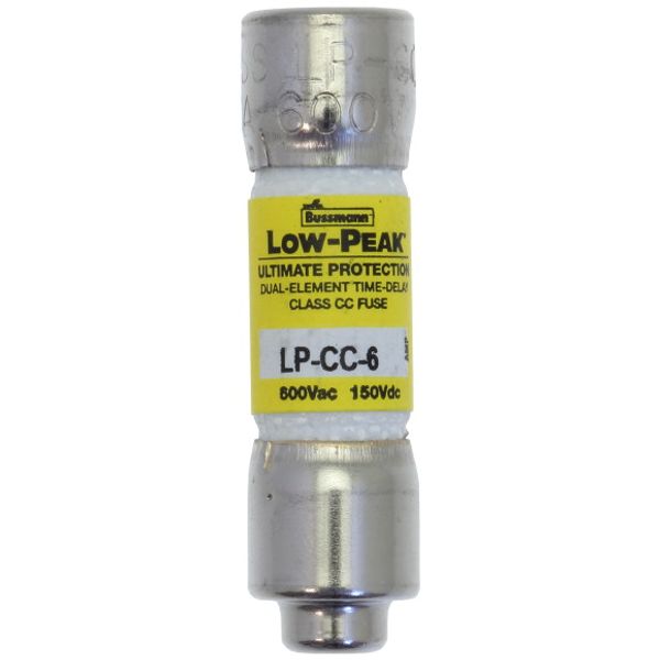 Fuse-link, LV, 6 A, AC 600 V, 10 x 38 mm, CC, UL, time-delay, rejection-type image 1