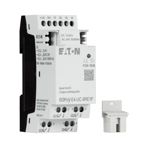 I/O expansion, For use with easyE4, 12/24 V DC, 24 V AC, Inputs/Outputs expansion (number) digital: 4, Push-In image 20
