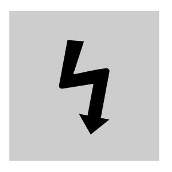 Insert label, transparent, symbol electrical voltage image 1