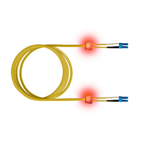 FO LED Patch Cord Premium, Duplex, LCD/LCD, E09/125, OS2, 1m image 1