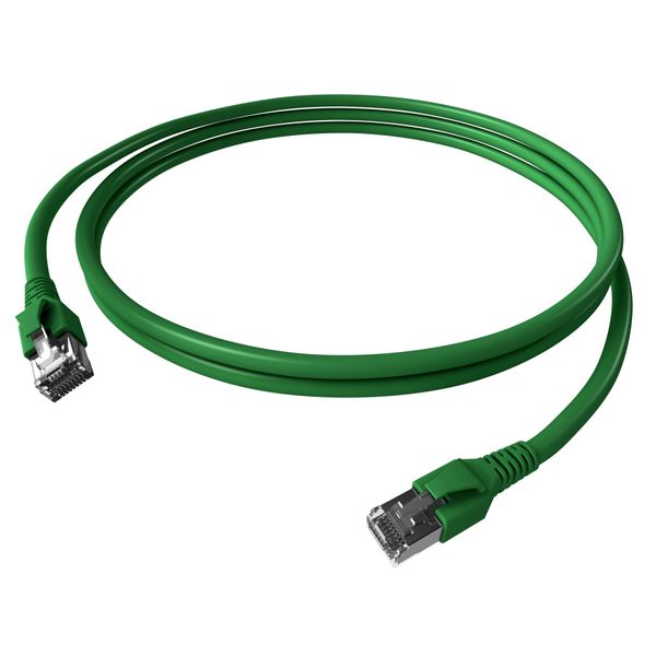 Patchcord RJ45 shielded Cat.6a 10GB, LS0H, green,   1.0m image 3