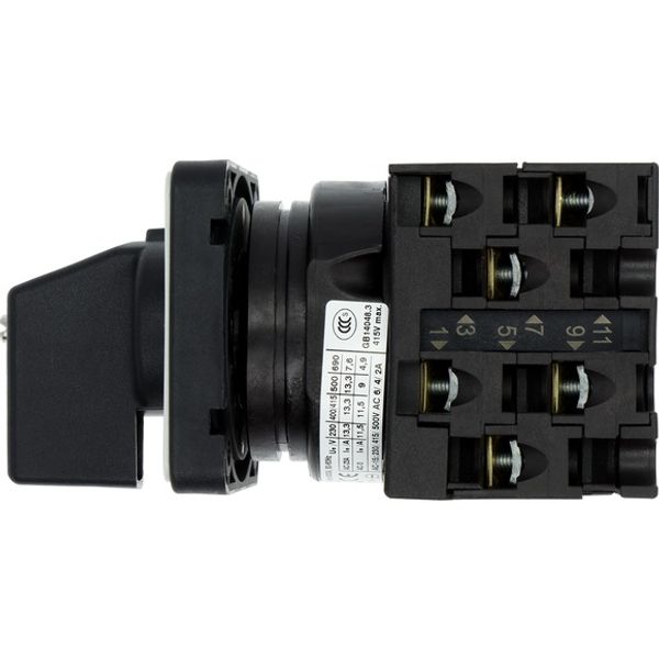 On-Off switch, T0, 20 A, flush mounting, 3 contact unit(s), 6 pole, with black thumb grip and front plate image 8