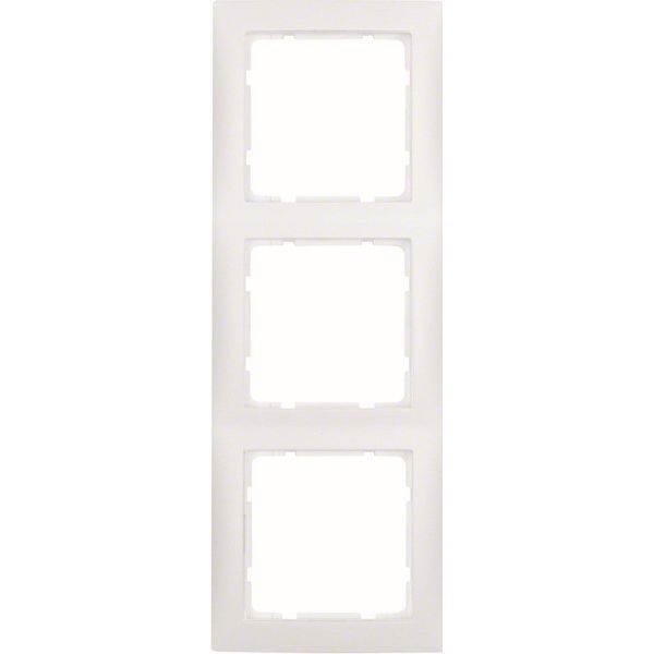 Frame 3gang, S.1, p. white, matt, plastic image 1