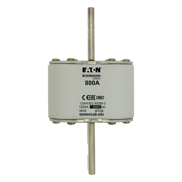 Fuse-link, LV, 800 A, AC 690 V, NH4, gL/gG, IEC, single indicator, live gripping lugs image 7