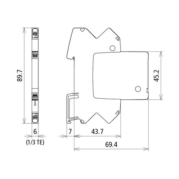 Modular arrester for 2 single cores BLITZDUCTORconnect w. fault indica image 2