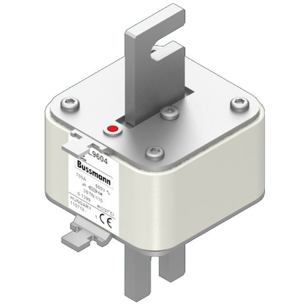 Fuse-link, high speed, 1000 A, AC 1000 V, Size 3, 76 x 92 x 75 mm, aR, IEC, single indicator image 2