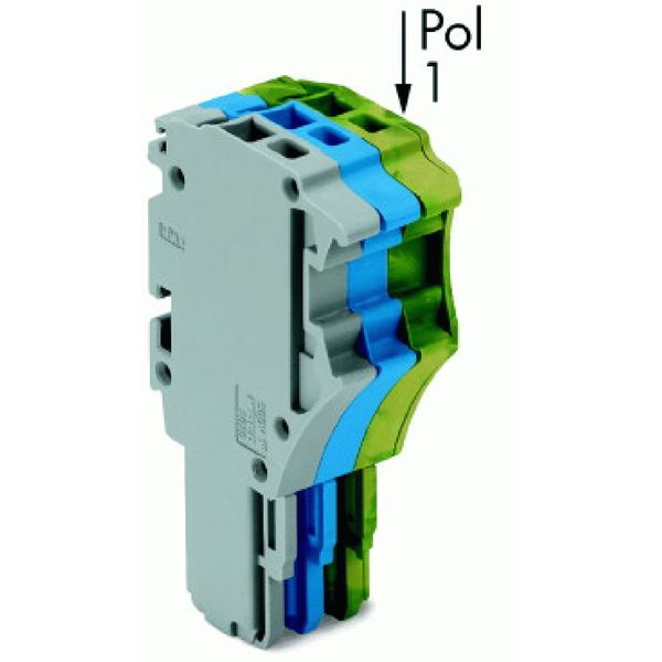 1-conductor female connector Push-in CAGE CLAMP® 1.5 mm² gray/blue/gre image 3