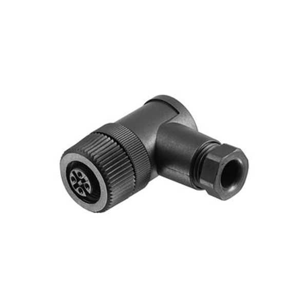 Round plug (field customisable), Socket, angled, Screw connection, M12 image 2