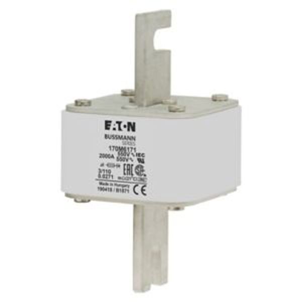 Fuse-link, high speed, 1800 A, AC 550 V, DIN 3, 76 x 90 x 139 mm, aR, DIN, IEC, single indicator image 4