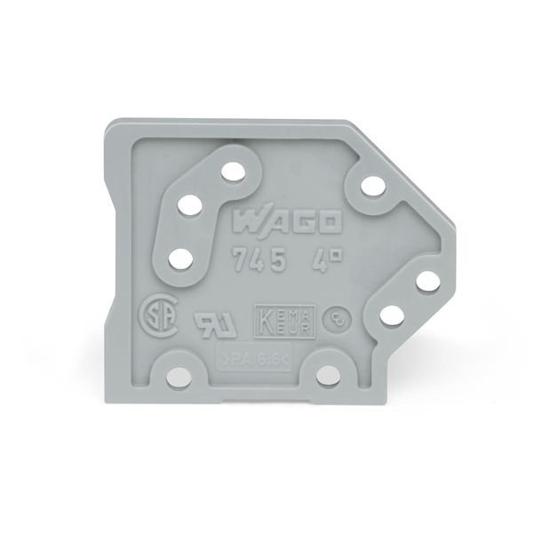 End plate 1.5 mm thick snap-fit type gray image 1