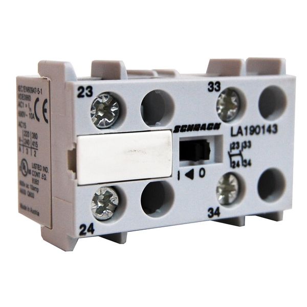 Auxiliary contact block for mini Contactors LA1, 2NO image 1