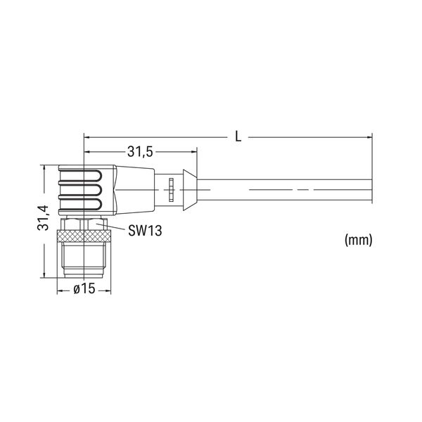 Sensor/Actuator cable M12B socket straight 4-pole image 5