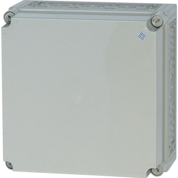 Insulated enclosure, +knockouts, RAL7035, HxWxD=375x375x225mm image 2