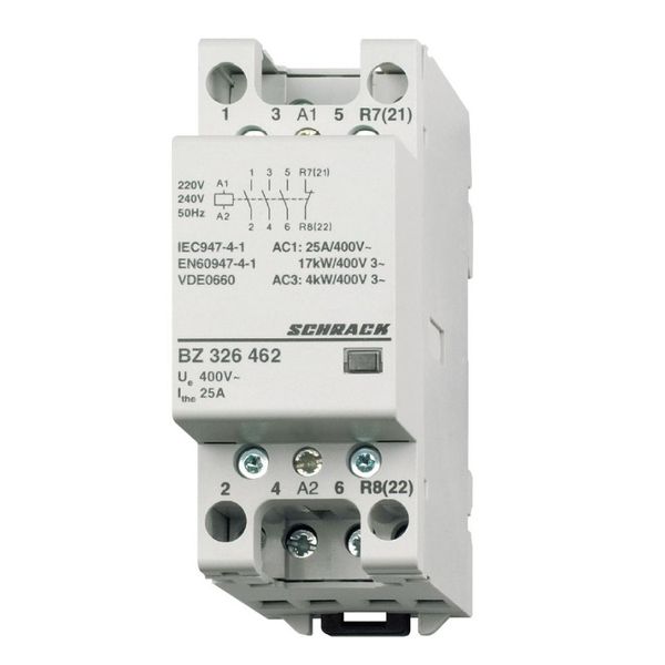 Modular contactor 25A, 3 NO + 1 NC, 24VAC, 2MW image 1