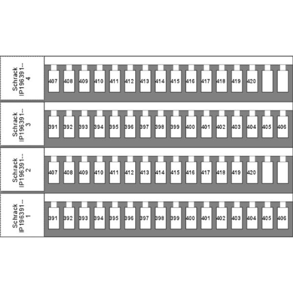 Marking tags for TB and ST - terminals, 391-420 (each 2x) image 1