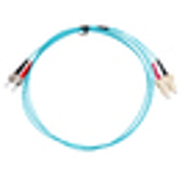 FO Patchcord Duplex ST/SC, 50/125æm OM3, LS0H-3, aqua, 2.0m image 5