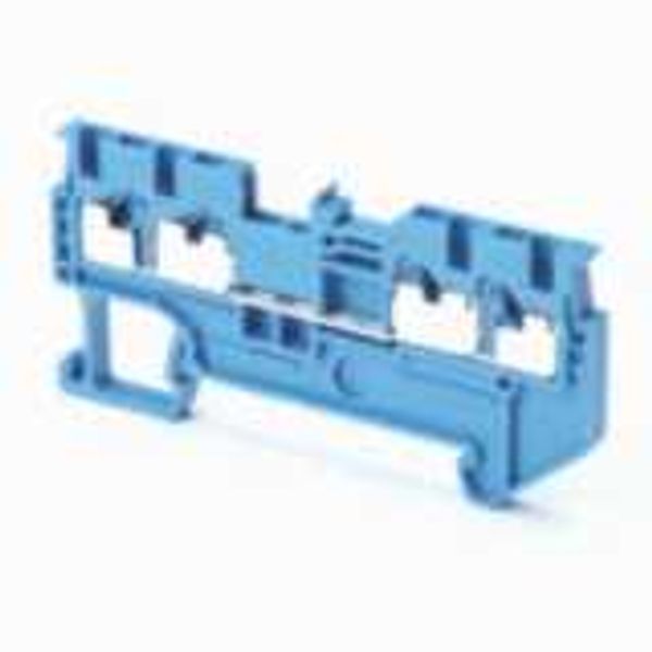 Multi conductor feed-through DIN rail terminal block with 4 push-in pl image 2