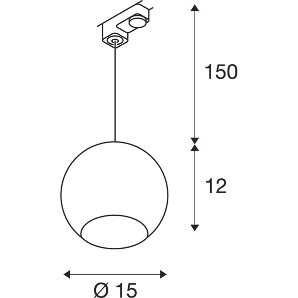 LIGHT EYE pendulum lamp, GU10 75W, incl. 3p.-adapter, chrome image 3