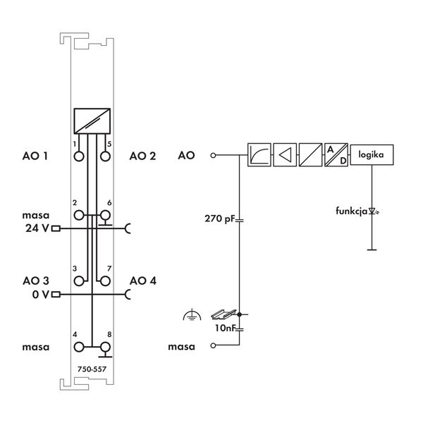 4-channel analog output ±10 VDC light gray image 5