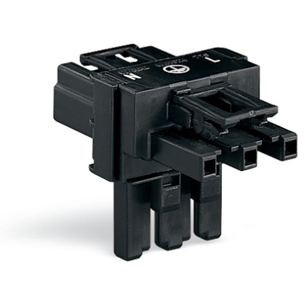 T-distribution connector 3-pole Cod. A black image 1