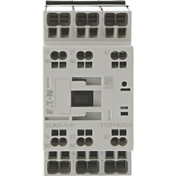 Contactor, 3 pole, 380 V 400 V 11 kW, 1 N/O, 1 NC, RDC 24: 24 - 27 V DC, DC operation, Push in terminals image 10