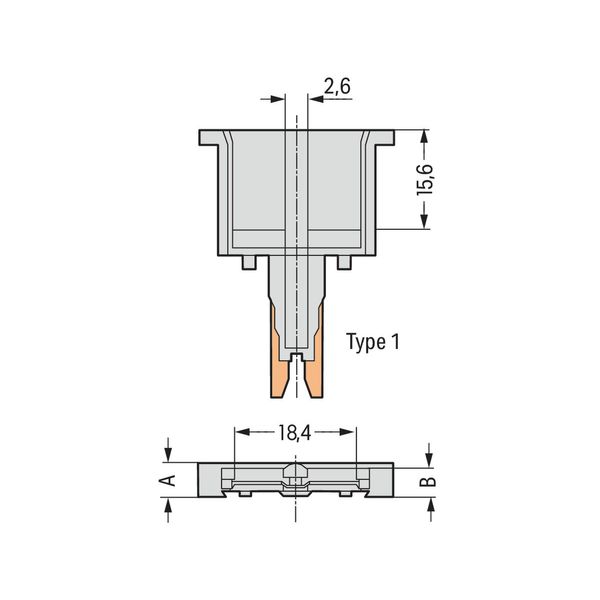 Empty component plug housing 5 mm wide 2-pole gray image 4