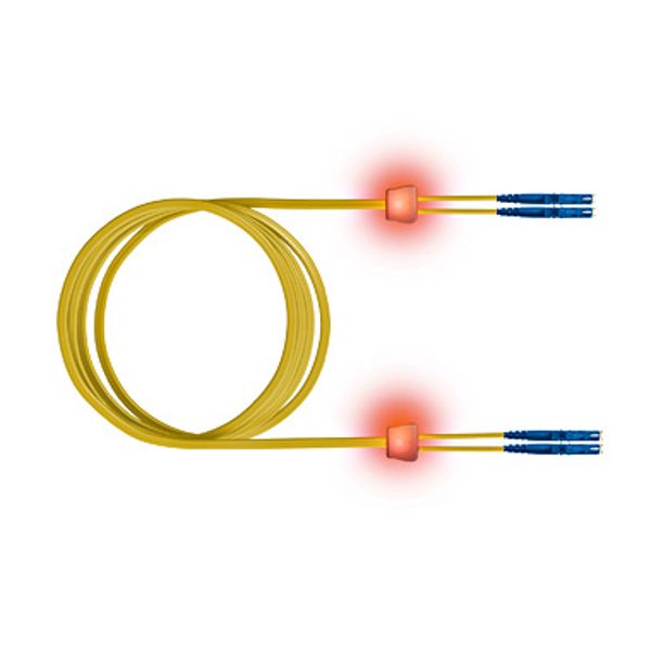 FO LED Patch Cord, Duplex, E2000/E2000, E09/125 OS2, 3m image 1