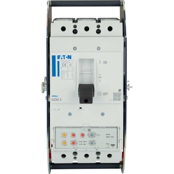 NZM3 PXR20 circuit breaker, 630A, 3p, earth-fault protection, withdrawable unit image 8